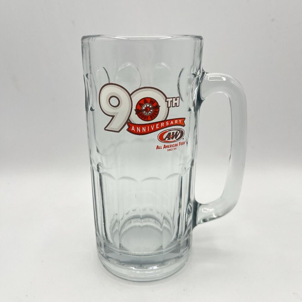 Vintage - A&W Root Beer 90th Anniversary Mug - 7” Tall  18 oz.